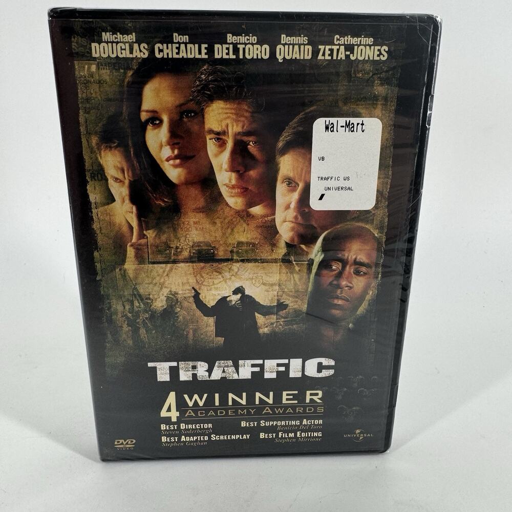 Traffic SEALED NEW! (DVD, 2001) Michael Douglas, Cheadle, Dennis Quaid ~
